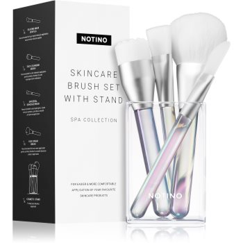 Notino Spa Collection Skincare brush set with stand set de pensule pentru îngrijirea pielii - imagine 2